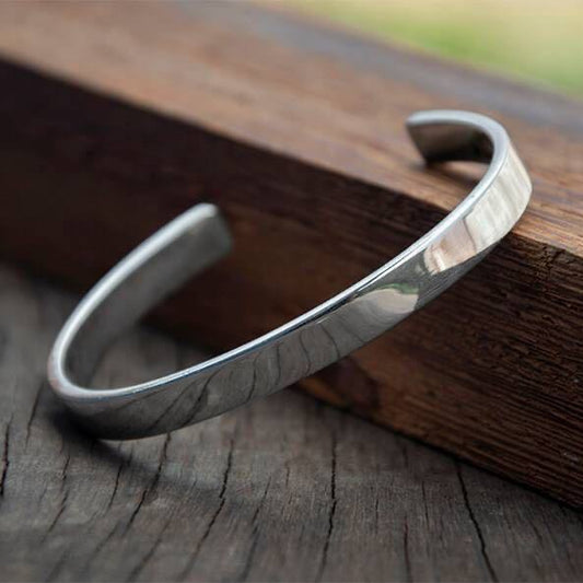 Gael Silver Bangle | Men
